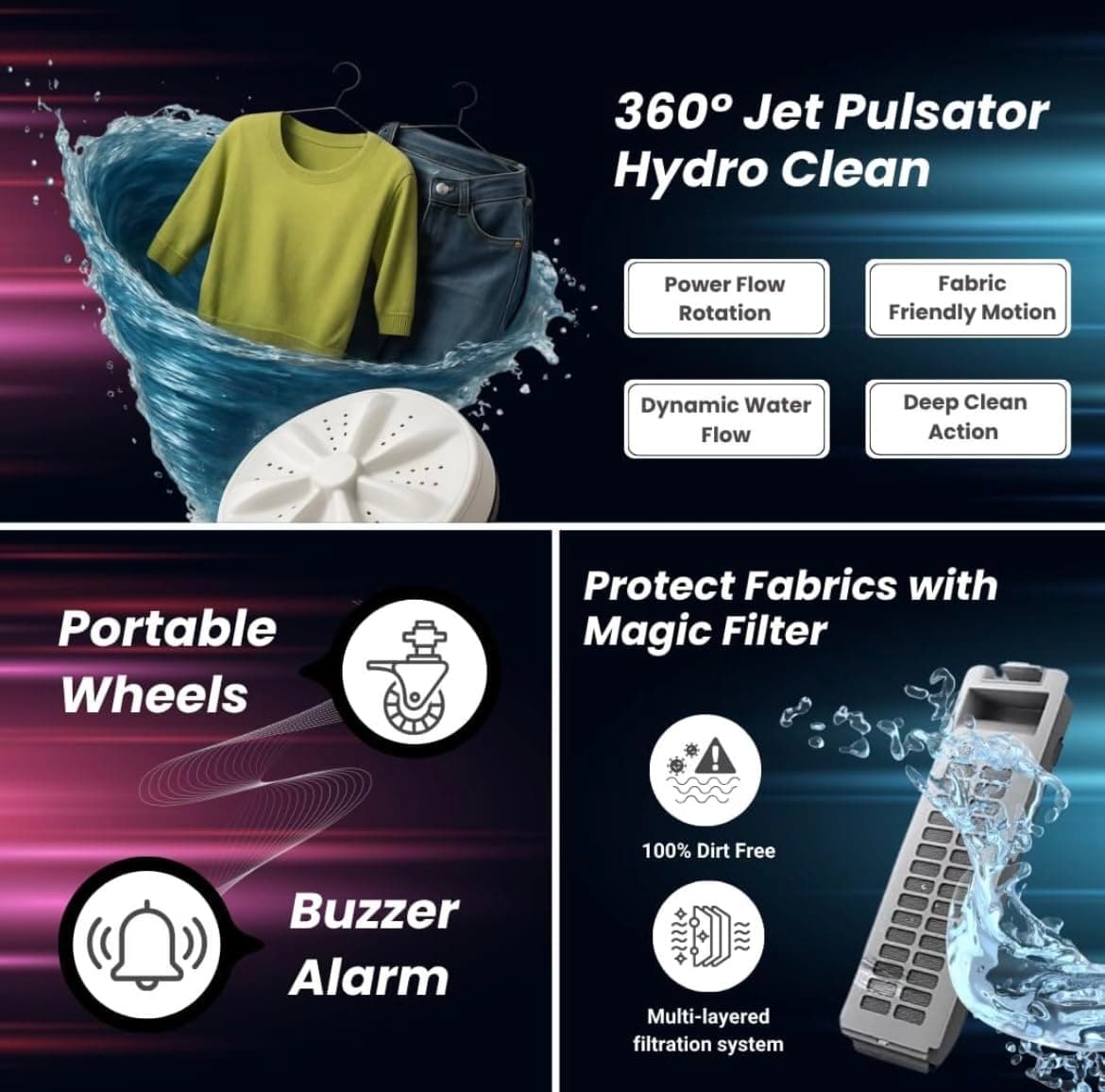 TG Smart 10Kg Semi Automatic Washing Machine view 3