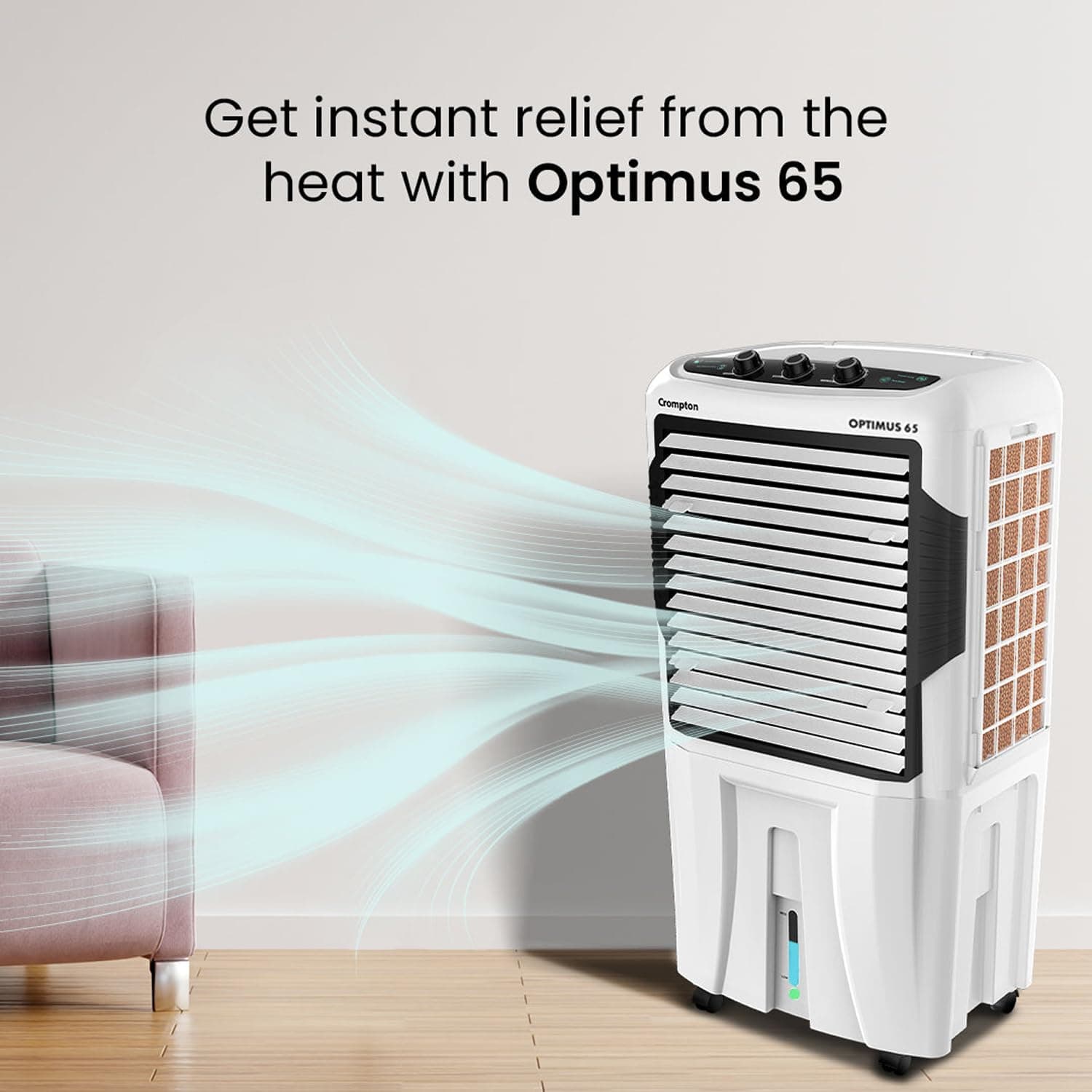 Crompton Optimus 65 Litres Desert Air Cooler for home view 3