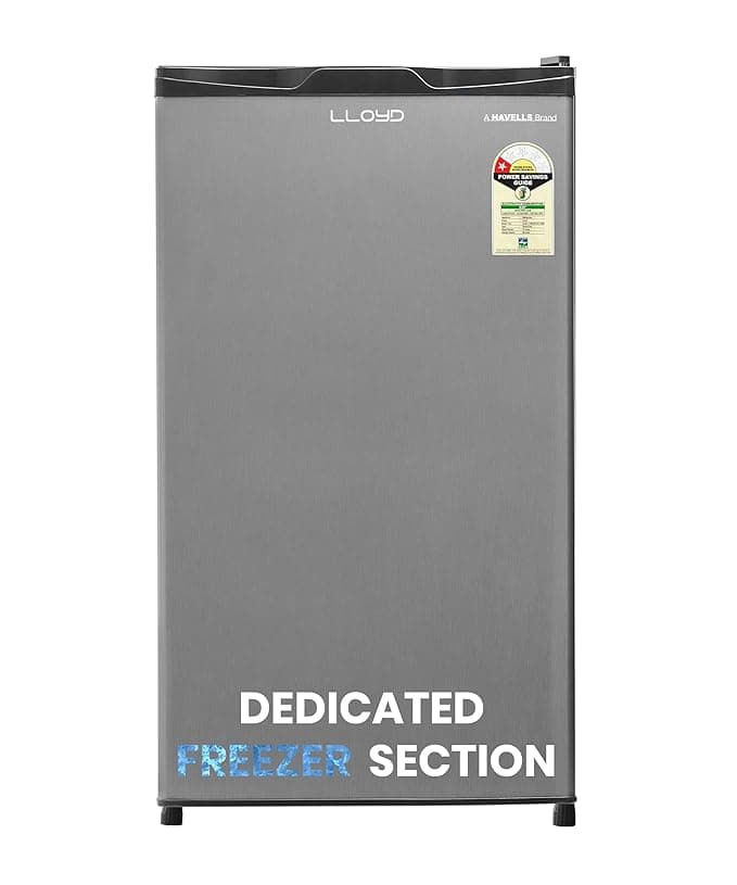Lloyd 92 L Direct Cool Single Door 1 Star Refrigerator with Dedicated Freezer Section(Grey Metallic) Fridge