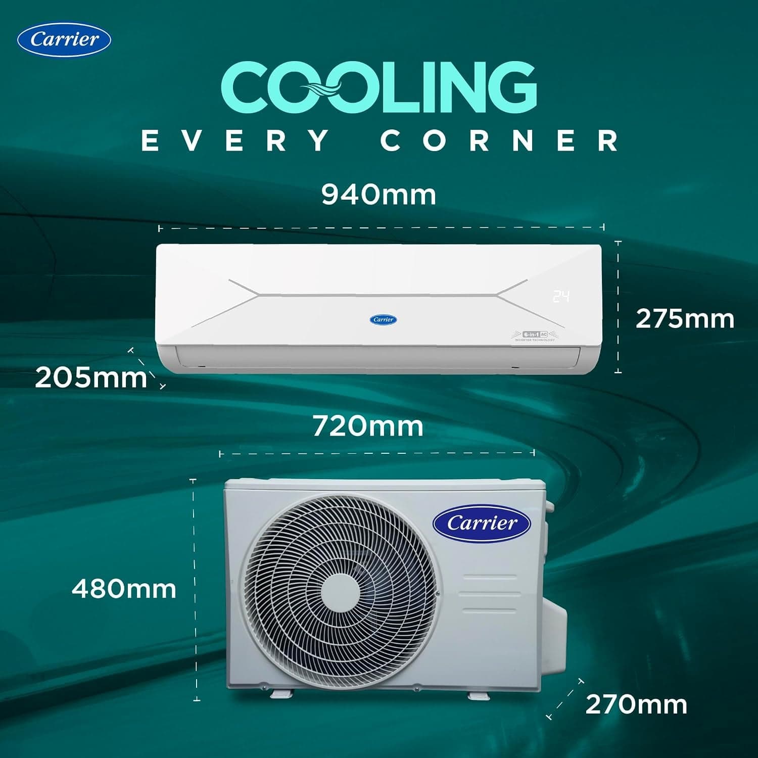 Carrier Carrier 1.5 Ton 3 Star Flexicool Inverter Split AC - Buy in Secunderabad Hyderabad - view 2