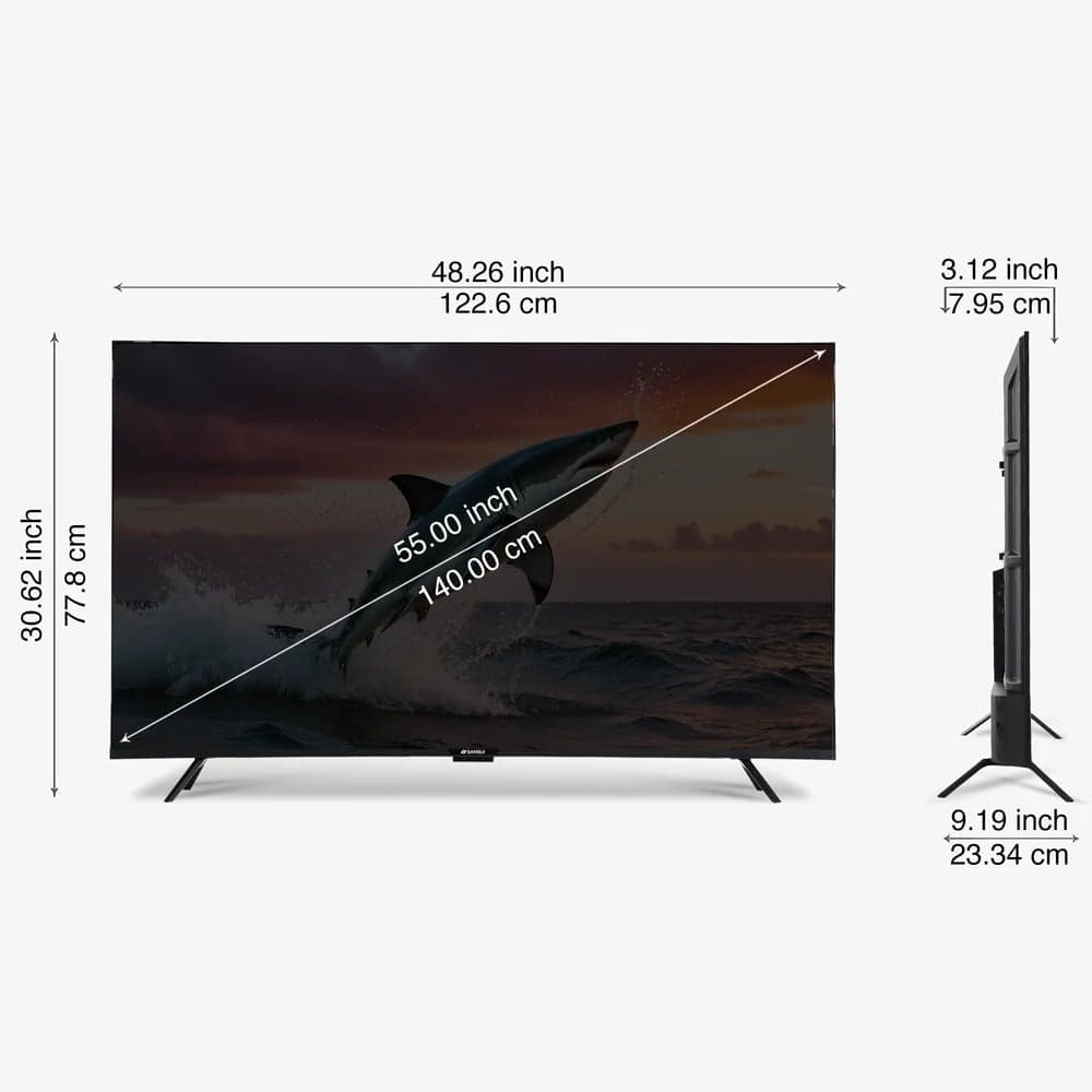 Sansui Sansui 140 cm (55) 4K Ultra HD Smart Google TV with HDR10, Dolby Audio, Surround Sound, HSR 120 Hz Refresh Rate, MEMC and FloLED Panel (JSW55UG23) - Buy in Secunderabad Hyderabad - view 2