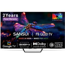 Sansui Sansui 190 cm(75) Google TV QLED (4K), HDR10+, HSR 120Hz with Dolby Vision, Dolby Atmos - Buy in Secunderabad Hyderabad